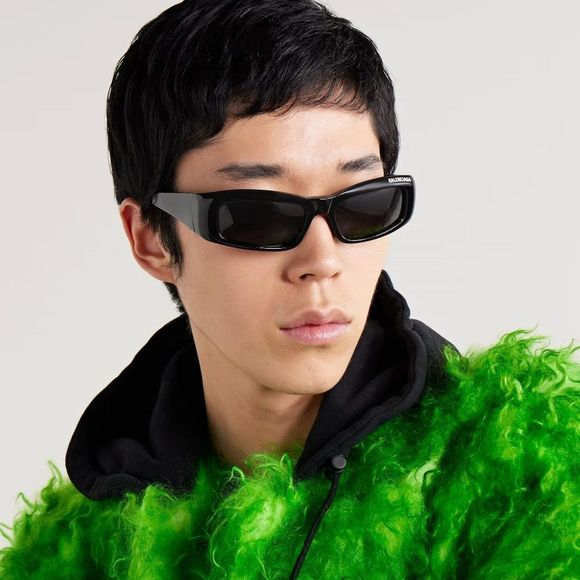 Balenciaga Other - Balenciaga BB0266S 001 Sunglasses Black Grey Rectangle Unisex